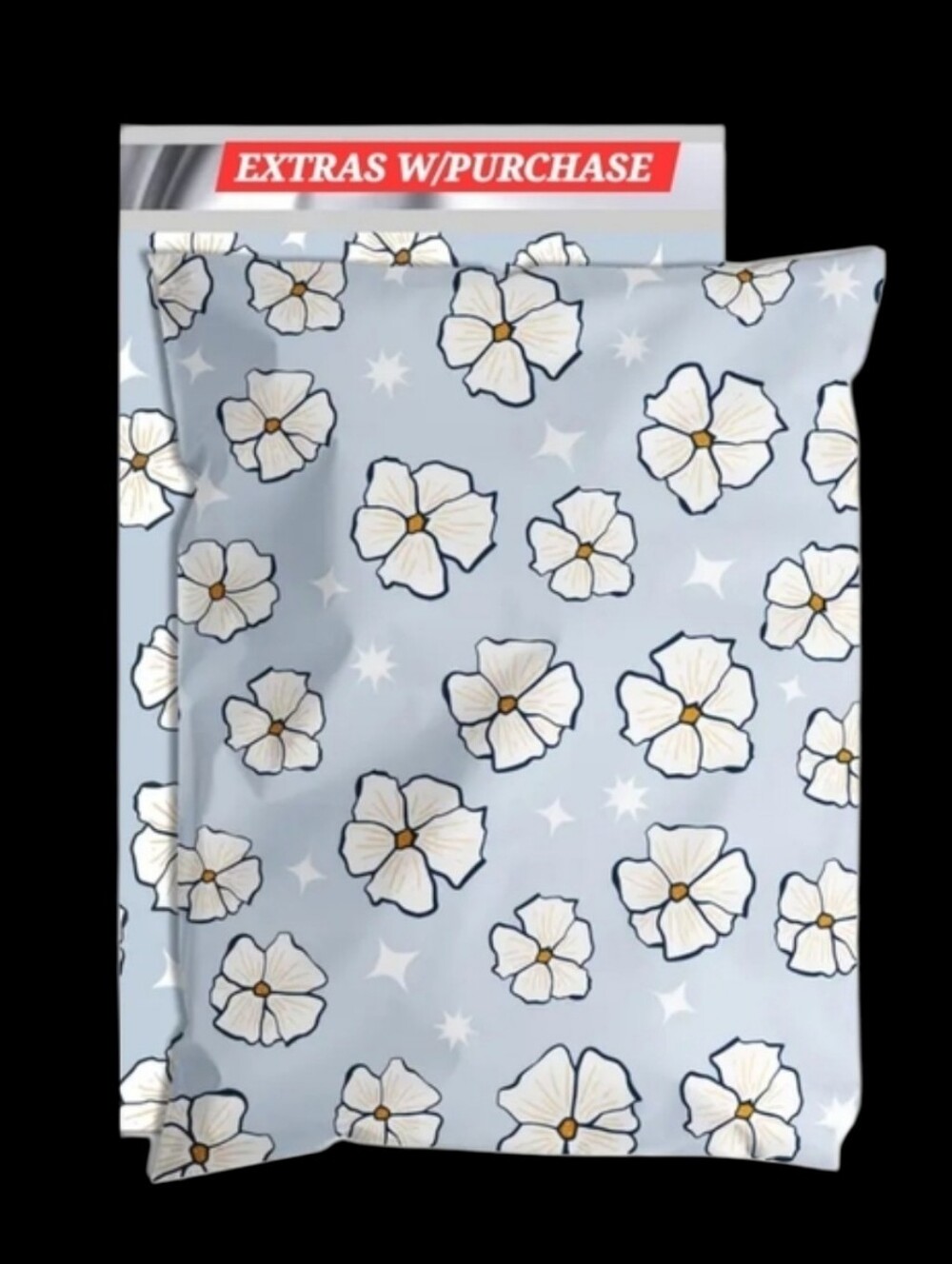 15ct. 14.5x19 Cherry Blossom Polymailers Random Thank You Cards/Stickers